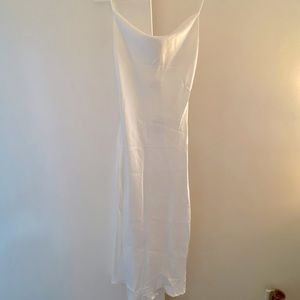 White Satin Slip Dress